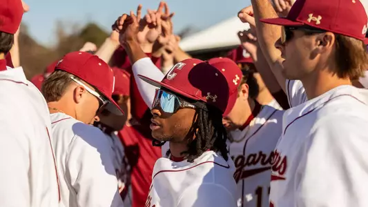 Brent Gibbs in a team huddle.
