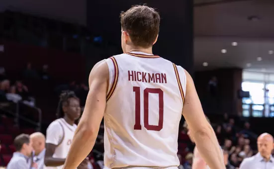 Connor Hickman walks to team bench