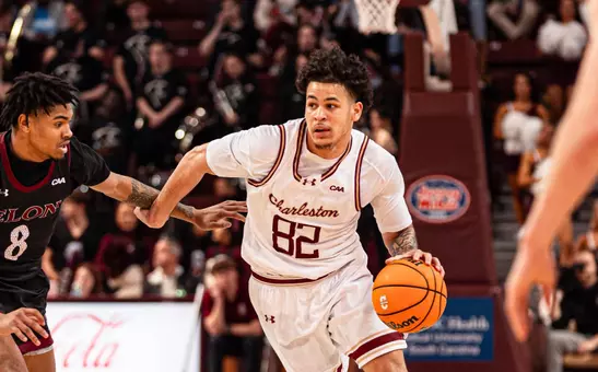 Jlynn Counter dribbles the ball