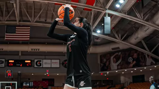 Sophia Tougas shoots jumper at Campbell