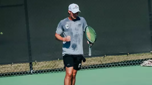 Devin Ruhotina pumps his fist