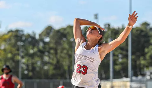Grace Toscano serves the ball