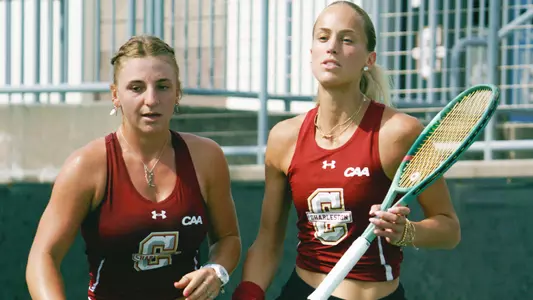 Sia Cariov/Francesca Salvato run towards court