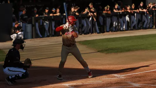 Ethan Plyler at the plate March 11 at Wofford.
