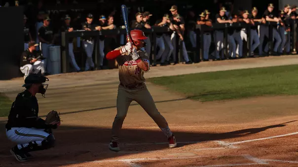 Ethan Plyler at the plate March 11 at Wofford.