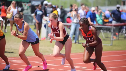 Lacie Grady at the starting line