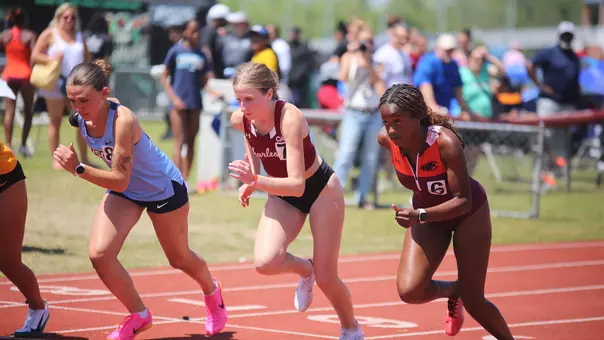 Lacie Grady at the starting line