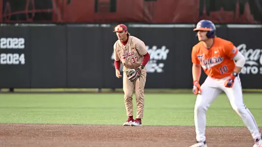 Will Burgess playing SS March 17, 2026 against No. 19 Clemson at Patriots Point.