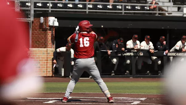 Landon Penfield at the plate March 29 at Campbell