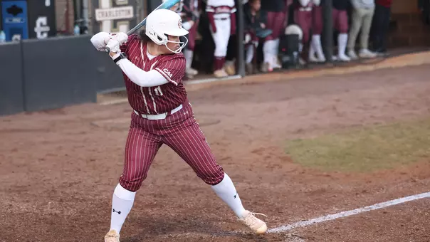 Sally Trent hitting the ball