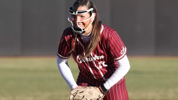 Mackenzie Mathis getting ready to pitch