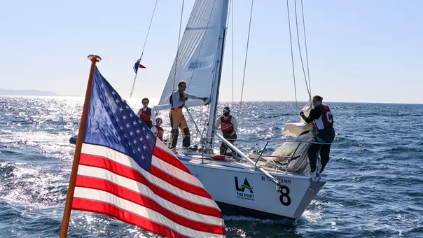 CofC offshore sailing competing in the 2026 LA Harbor Cup.