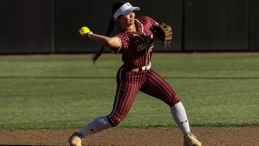 Karlee Hughes throwing the ball