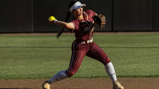 Karlee Hughes throwing the ball