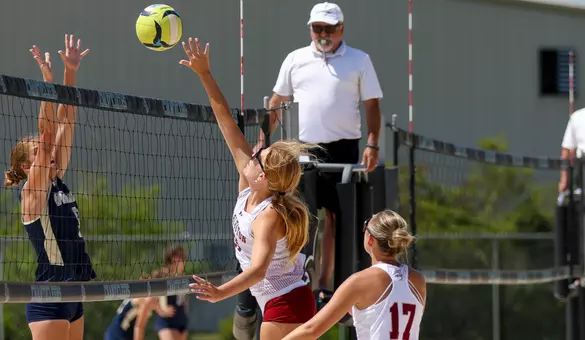 Ella Duffner attacks the ball