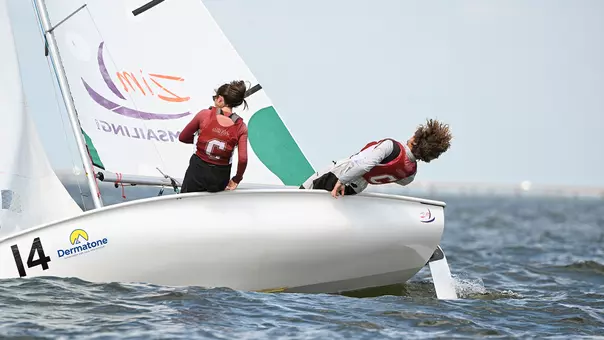 CofC Sailing competing at the 2026 Team Race Nationals