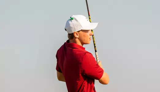 Jules Lauer finishes his swing