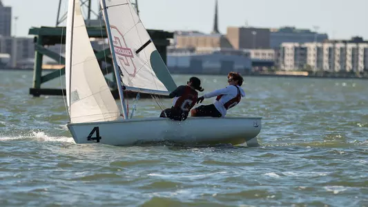 Sailors competing at practice.