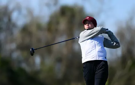 Molly Hardwick swings the club