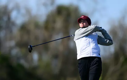 Molly Hardwick swings the club