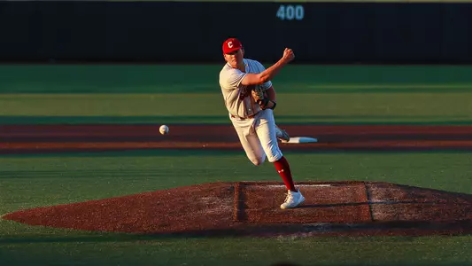 Alex Lyon throwing a pitch May 14, 2026 vs William & Mary.