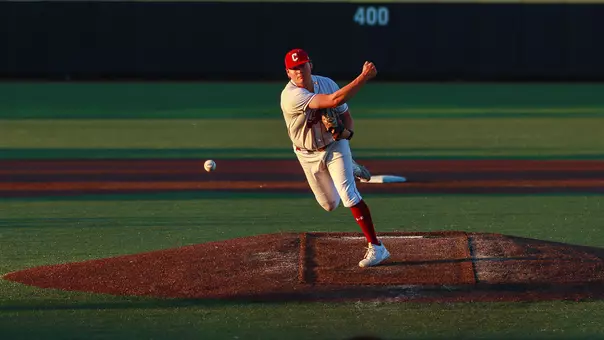 Alex Lyon throwing a pitch May 14, 2026 vs William & Mary.