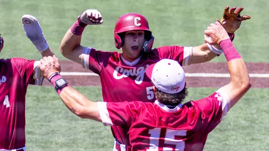 Will Tippett celebrating home run