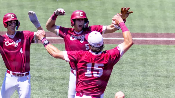 Will Tippett celebrates Home Run against William & Mary