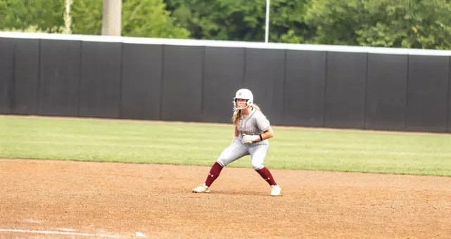 Softball runner on base