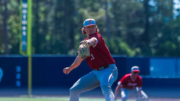 Carson Bryant throwing a pitch at UNCW May 3, 2026.