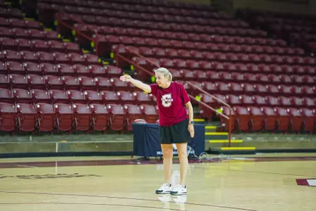 Amanda Butler coaches practice