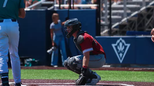 Dylan Johnson catching at UNCW.
