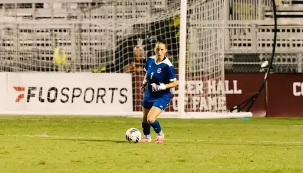Ainsley Chunn in the goal