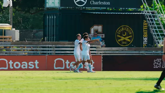 Charleston Men's Soccer Celebrates Goal
