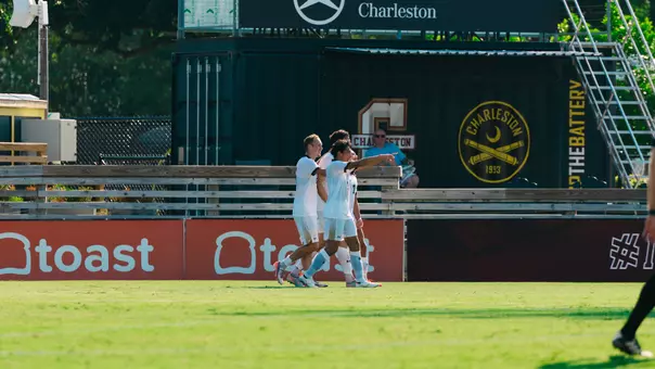 Charleston Men's Soccer Celebrates Goal