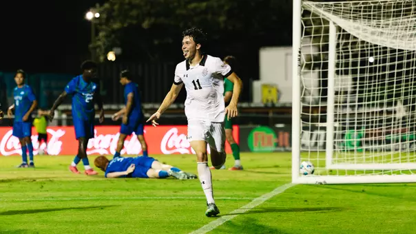 Matt Lenert celebrates goal