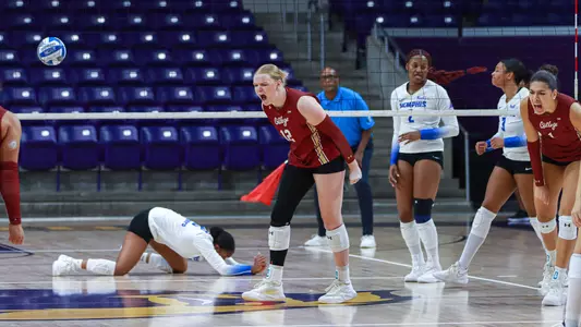 Caroline Noonan celebrating Aug 30 vs Memphis.