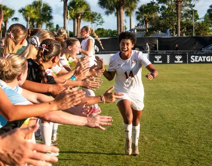 Bella Antonio going through starting lineup line