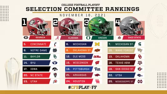 CFP Top 25 November 16 2021