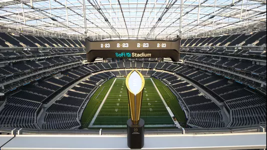 CFP National Championship Trophy at SoFi Stadium