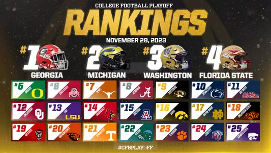 College Football Playoff Top 25: November 28, 2023