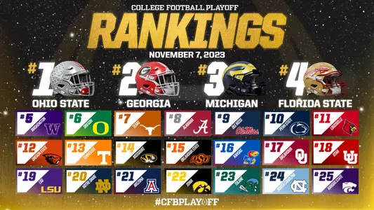 College Football Playoff Selection Committee Rankings November 7 2023