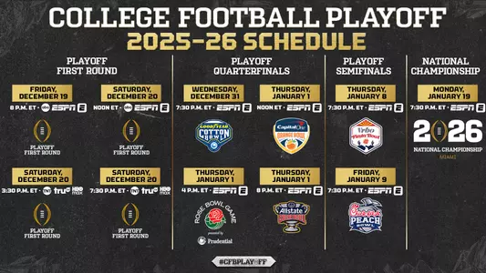 2025-26 College Football Playoff Schedule
