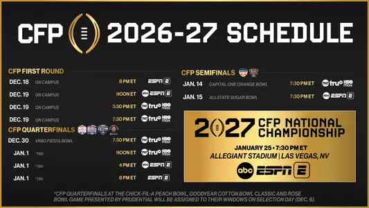 2026-27 CFP Broadcast Schedule Revealed