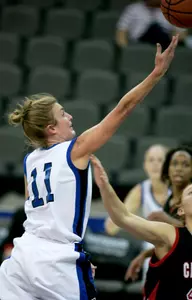 Schuett Scores Career-High 30 Points in Loss at Nebraska