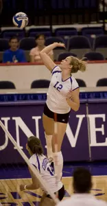 Volleyball Swept By Shockers, Fall Into First Place Tie