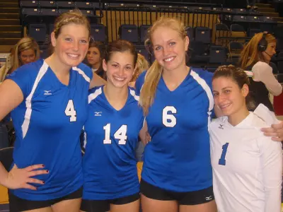 CU seniors Amanda Cvejdlik, Korie Lebeda, Carolyn Decker and Bianca Rivera
