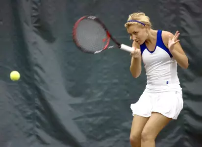 Women's Tennis Falls to Shockers in Valley Tourney Quarters