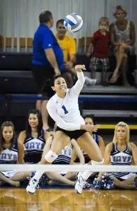 Volleyball Saves Seven Match Points, Falls In 20-18 Fifth Set To Iowa