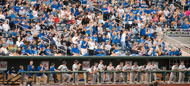 Creighton baseball dugout fans